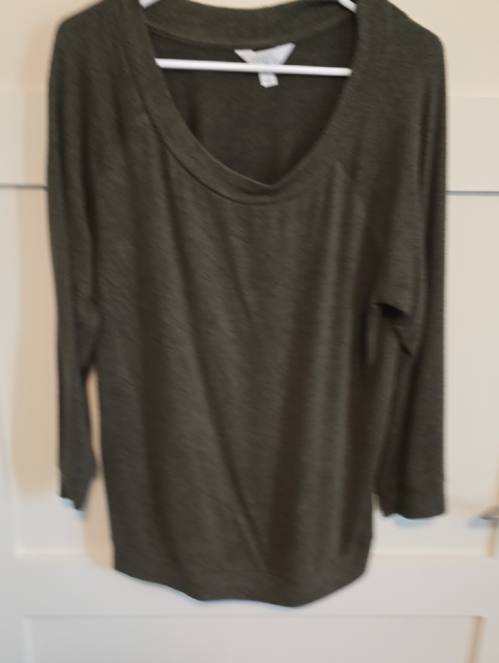Market & Spruce Olive Green Long Sleeve Sweater